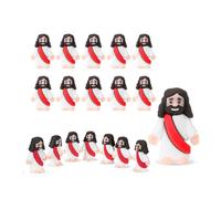 Goufride 18 Piezas de Juguetes de Jesús, Diseño de Pascua, Minifigura de Jesús de Goma para Esconder y Buscar Recuerdos de Fiesta Religiosa el Domingo A