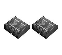 Goufride 2 cajas de audio moldeadas por inyección directa de alta calidad, cancelador pasivo de unidad DI con almohadilla de entrada para guitarra y conexiones