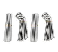 Goufride 200 pajitas de Metal Que se Pueden reutilizar 304 Tubos de Agua Potable de Acero Inoxidable 215 mm x 6 mm