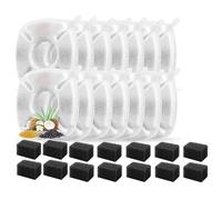 Goufride 28 Unids Fuente de Agua Filtros de Reemplazo Fuente de Agua Filtros de Pre-Filtro de Esponjas para 95oz/2.8L Mascota Fuente