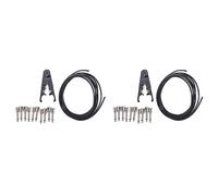 Goufride 2X Kit de Cable para Pedales Sin Soldadura de Guitarra de 10 Pies ÁNgulo de Audio 6.35 Enchufes para Pedales de Efectos de Guitarra