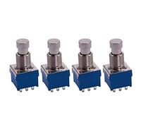 Goufride 4X Interruptor de Pie de Pedal de Guitarra 3PDT 9-Clavija de Retencion Pisa Fuerte Conmutador Azul