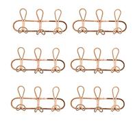 Goufride 6 ganchos de pared de ratán para ropa de niños, organizador de ropa, perchero, percha para sombrero, perchas de ratán, perchas para decoración de habitación infantil