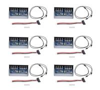 Goufride 6 unidades de 19 pines a 8 puertos USB 3.0 Hub de 5.25 pulgadas, panel frontal para carcasa de ordenador