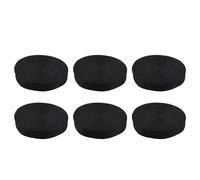 Goufride 6piezas 25Mmx20M Rollo de Correa de Cinta de Nylon para la Correa de la Correa de la Correa del Bolso Que Hace el Arte DIY - Negro