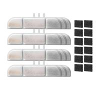 Goufride Filtros de Repuesto para Fuente de Agua para Filtro de Fuente de Agua para Mascotas de 84 Oz/2,5 L, Filtro de Agua para Gatos de Filtración Triple, 12 Piezas