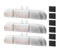 Goufride Filtros de Repuesto para Fuente de Agua para Filtro de Fuente de Agua para Mascotas de 84 Oz/2,5 L, Filtro de Agua para Gatos de Filtración Triple, 6 Piezas
