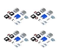 Goufride Juego de 4 mini aire acondicionado DIY termoeléctrico Peltier Cooler Refrigeración Sistema de refrigeración + ventilador para herramienta del hogar