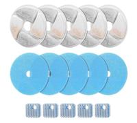 Goufride Juego de 5 Filtros de Repuesto para Fuente de Agua para Gatos, Filtro de Fuente para Mascotas Cuadrado de 2,2 L/73 Oz, Filtración Triple