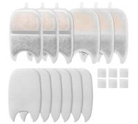 Goufride Juego de 6 Filtros y Esponjas de Repuesto para Filtro de Fuente de Agua para Gatos de 135 Onzas Líquidas/4L, Filtro de Fuente para Mascotas de Filtración Triple