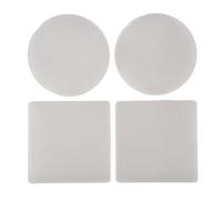 Goufride Paquete de 4 Moldes de Resina con Base de Posavasos de Forma Redonda y Cuadrada, Moldes de Resina Epoxi UV DIY, Herramientas de DecoracióN del Hogar para Manualidades de Resina