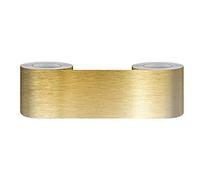 GouieRylin Borde Del Papel Pintado Auto Adhesivo Dorado cepillado Del Papel Pintado Del Pvc Cenefa Autoadhesiva Para DecoracióN De Pared De Cocina BañO 10cm X 500cm