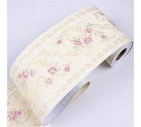 GouieRylin Cenefas Adhesivas Cocina De Friso Papel Para Paredes DecoracióN De Pared De Cocina, BañO,Pvc Cenefa Autoadhesiva Para DecoracióN Flores amarillas 10.6cm X 500CM