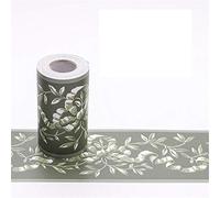 GouieRylin Cenefas Adhesivas Cocina De Friso Papel Para Paredes DecoracióN De Pared De Cocina, BañO,Pvc Cenefa Autoadhesiva Para DecoracióN Hojas verdes 10.6cm X 1000CM