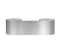 GouieRylin Cenefas Adhesivas Cocina De Friso Papel Para Paredes DecoracióN De Pared De Cocina, BañO,Pvc Cenefa Autoadhesiva Para DecoracióN Plata cepillado 5cm X 500cm