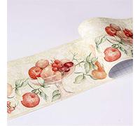GouieRylin Cenefas adhesivas para paredes baño cocina protector pared antisalpicaduras cocina molduras decorativas para pared Fruta amarilla 10.6cm X 500CM