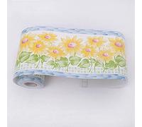 GouieRylin Cenefas Adhesivas Para Paredes Pvc Cenefa Autoadhesiva Para DecoracióN De Pared De Cocina BañOgirasol 10.6×1000cm