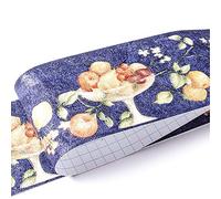 GouieRylin Papel pintado frontera blanco y negro Canasta de frutas habitación de los niños espesar impermeable vinilo cubierta fronteras decoración del hogar azulejos 10.6cm X 500CM