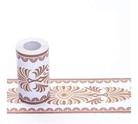 GouieRylin Papel pintado frontera blanco y negro cártamo habitación de los niños espesar impermeable vinilo cubierta fronteras decoración del hogar azulejos decoración etiqueta 10.6cm X 1000CM