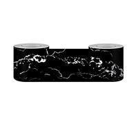 GouieRylin Papel pintado frontera blanco y negro obsidiana habitación de los niños espesar impermeable vinilo cubierta fronteras decoración del hogar azulejos decoración etiqueta 10cm X 500cm