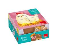 Goula - 4 Cubic Puzle - Encajable para niños a partir de 2 años