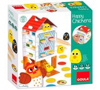 Goula Happy Chickens - Juego de Mesa Educativo Preescolar, + 3 años | Juguetes Niños 3 Años, Piezas de Madera, Calidad y Diversión en un Juego de Mesa