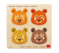 Goula - Puzle emociones, Encajable de madera a partir de 2 años