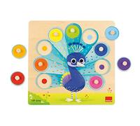 Puzzle Educativo GOULA 9 Piezas, Pavo Real