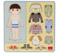 Goula- Puzle Vestir niño - Encajable de Madera a Partir de 3 años
