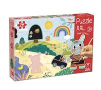 Goula - Puzle XXL Magic Scratch, puzle educativo con piezas grandes y para colorear niños a partir de 3 años
