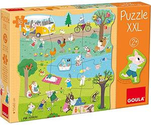 Goula - Puzle XXL Un Dia en el Campo, Encajable de cartón de Piezas Grandes a Partir de 2 años