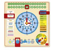Goula - Reloj Calendario, Juego Educativo Preescolar para Aprender Distintos Conceptos del Tiempo a Partir de 3 años