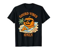 Gourd Vibes Only Funny Beach Pumpkin Halloween Summer Camiseta