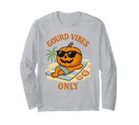 Gourd Vibes Only Funny Beach Pumpkin Halloween Summer Manga Larga