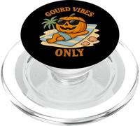 Gourd Vibes Only Funny Beach Pumpkin Halloween Summer PopSockets PopGrip para MagSafe