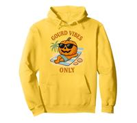 Gourd Vibes Only Funny Beach Pumpkin Halloween Summer Sudadera con Capucha
