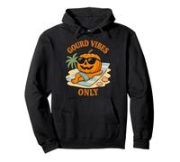 Gourd Vibes Only Funny Beach Pumpkin Halloween Summer Sudadera con Capucha
