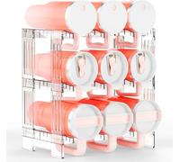 GOURDBRO Botellero Apilable - Organizador Botellas de 3 Niveles - Stapelbarer Flaschenhalter para Nevera, Armario o Encimera de Cocina