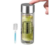 Gourde Infuseur À Thé 400 ml | Taza isotérmica doble Paroi Avec Filtre & Bouchon Magnétique | Résiste à 120 °C | Hidratación Maison, Bureau, Transport, Voyage, Extérieur, Sans Fuite