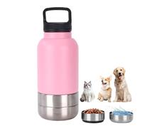 Gourde Pour Chien Portable Avec Bol Intégré | Bouteille D'Eau Pour Animaux De Compagnie En Plein Air | Distributeur D'Eau Anti-Fuite Pour Promenade, Voyage, Randonnée | Facile À Utiliser Et Transporte