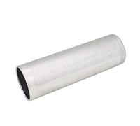 GOURIDE Guiro de acero inoxidable con raspador Merengue percusión instrumento musical de 10 x 3 pulgadas extremos abiertos