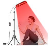 GOURIXIN Lámpara de Terapia de luz infrarroja para Uso doméstico, 850 NM y 660 NM, Panel Grande de Terapia de luz roja LED con Altura Ajustable y regulador de Intensidad