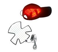 GOURIXIN Terapia de luz roja para el Crecimiento del Cabello, Gorro LLLT de luz roja de 650 nm/420 NM para la regeneración capilar, 90 LED, Modos y Temporizador Ajustables