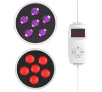 GOURIXIN Terapia de luz roja portátil, 6 Panel de Grado clínico sin Parpadeo de LED de Chips duales, 660 NM 850 NM Cerca de la luz infrarroja, 5-30 Minutos, para el Cuerpo, la Cara