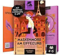 Gourmet Criminelle® Cena de crimen para el hogar, 4-6 personas, misterioso asesinato de asesinato en la Torre Eiffel para tu fiesta de crímenes, emocionante cena de crimen, juego a partir de 16 años,