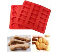 Gourmet Delights, juego de cortadores de galletas con forma de hueso de perro de silicona de grado alimenticio, antiadherentes, fáciles de l