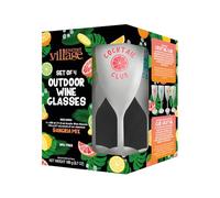 Gourmet du Village Sangria - Juego de copas de vino para exteriores, 11.5 onzas