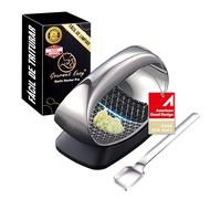 Gourmet Easy Prensa de Ajo Balancín Acero Inox, Prensa en Vez de Aplastar