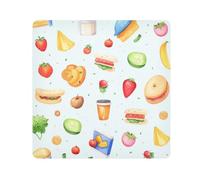 Gourmet Food1 - Paño autoadhesivo mágico para cámara de lentes, protector de lentes, bolsa de maquillaje, 13.8 x 13.8 pulgadas, multicolor, 21.7x21.7in, moderno