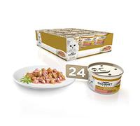 Purina Gourmet Gold Bocaditos en Salsa con Salmón y Pollo Gato Latas 24 x 85 gr